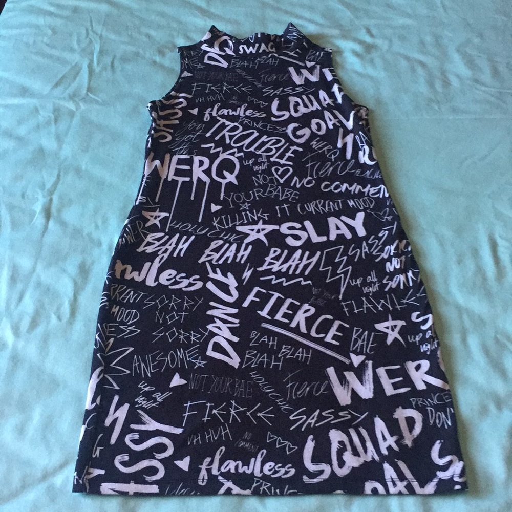 JADED LONDON black and white printed dress